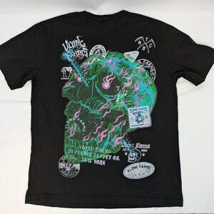 VLONE Farms Skull Graphic Tee Black Medium – Rare Streetwear Drop - NWOT